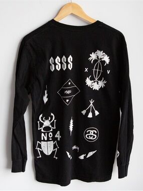 Stussy AOP Graphic Long Sleeve Tee Medium